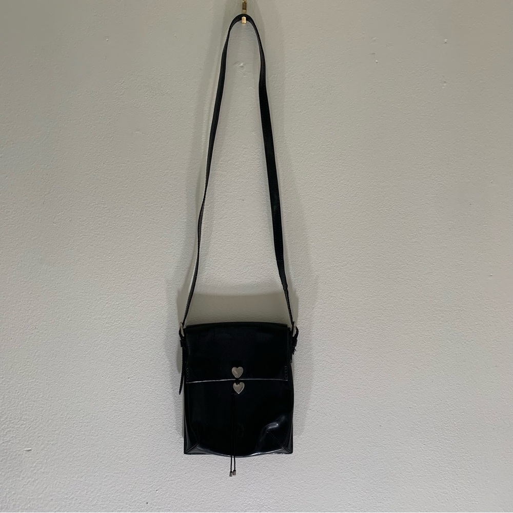 MOSCHINO Black Crossbody Bag with Heart Detail